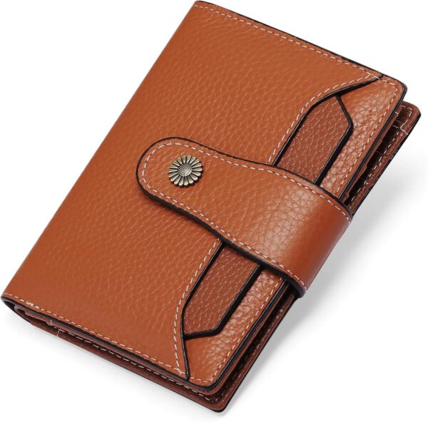 Brown leather wallet wth card slots