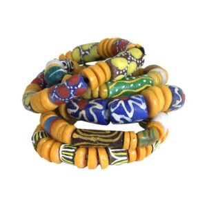 Authentic Ghanaian Krobo Glass Bead Bracelet