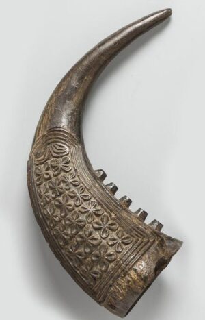 Artisan Tikar Hand-Beaded Ceremonial Horn